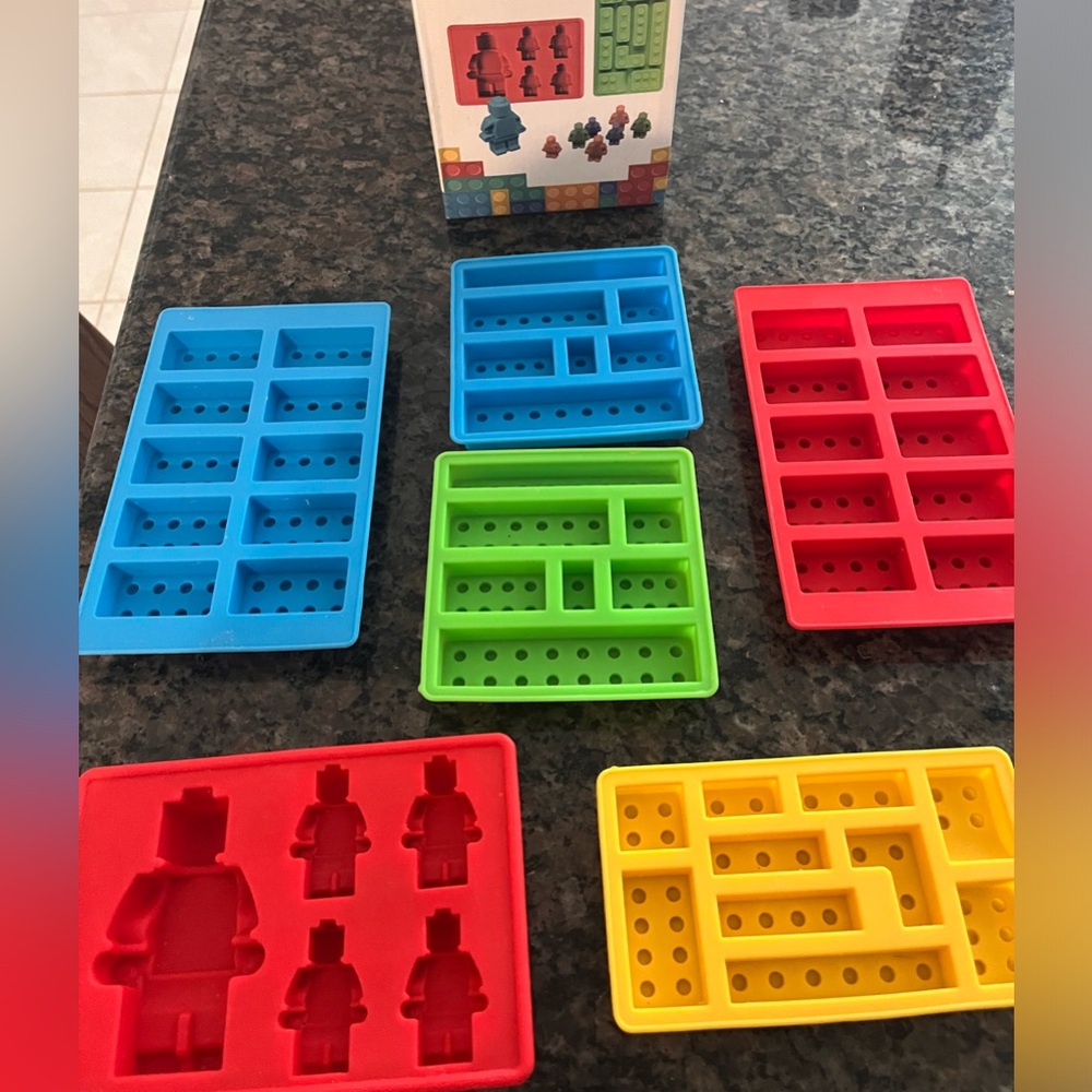Lego Silicone Mold Set, Mini figure, lot of 6